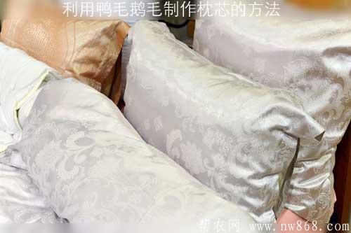 利用鴨毛鵝毛制作枕芯的方法